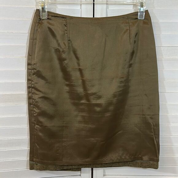 LOFT Pencil Skirt Size 4 Wool Blend Beige Tan NWOT * - Picture 10 of 12